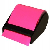 Haftnotiz neon-pink mit Abroller 
